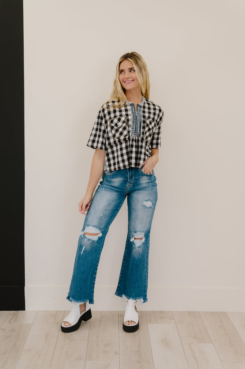 Everything Good Plaid Top