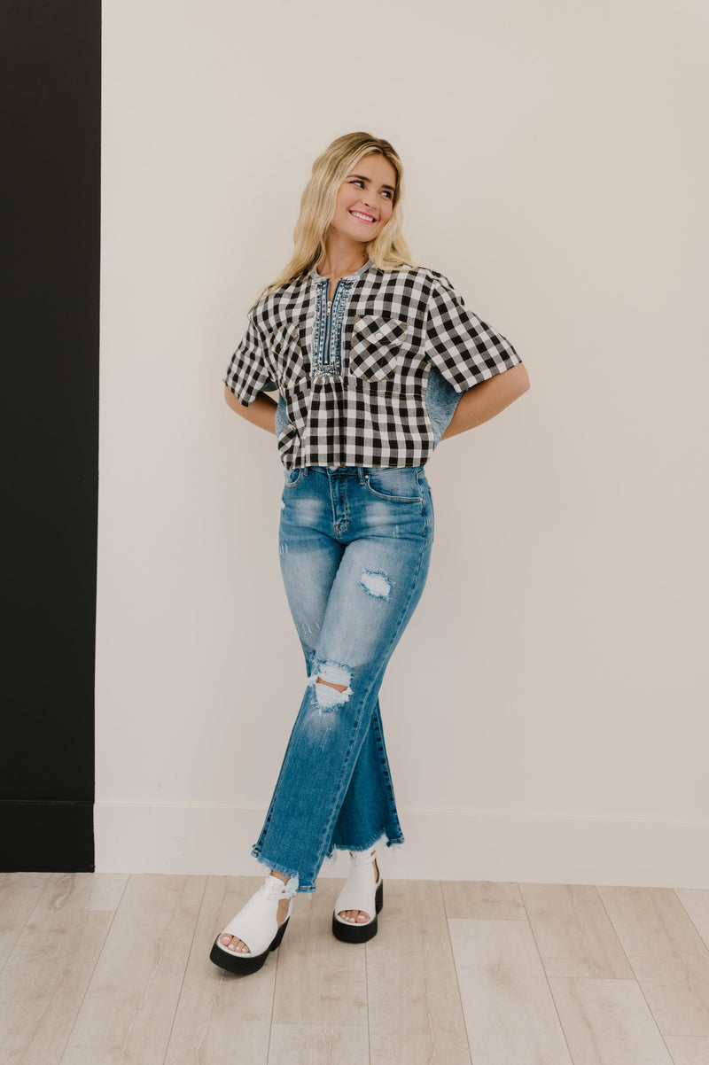 Everything Good Plaid Top
