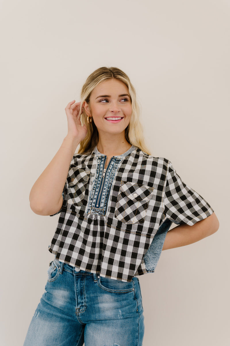 Everything Good Plaid Top