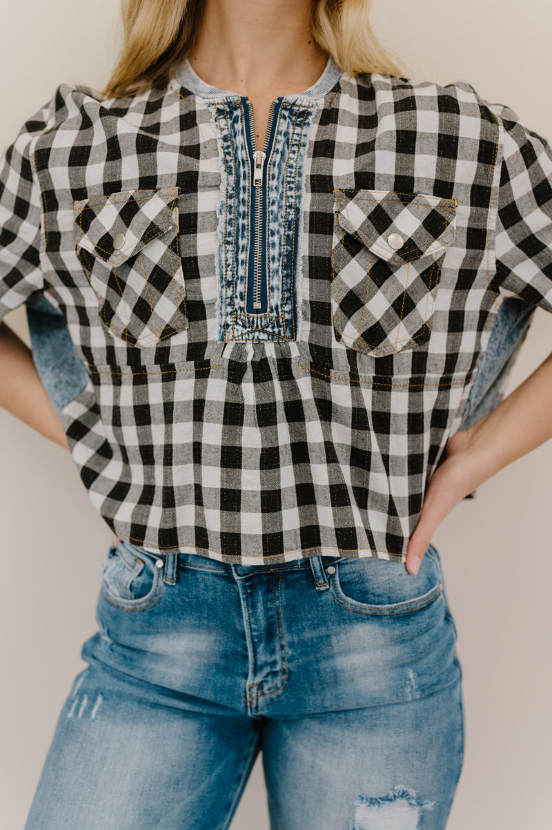 Everything Good Plaid Top