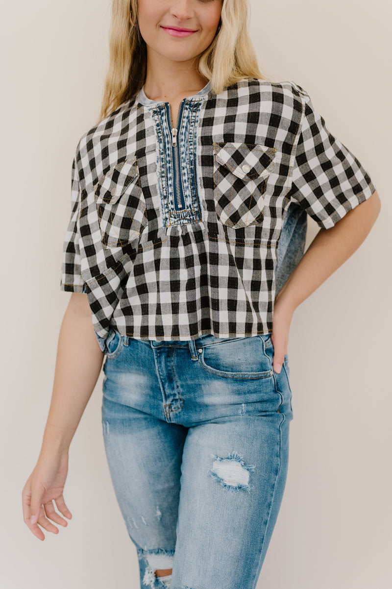 Everything Good Plaid Top