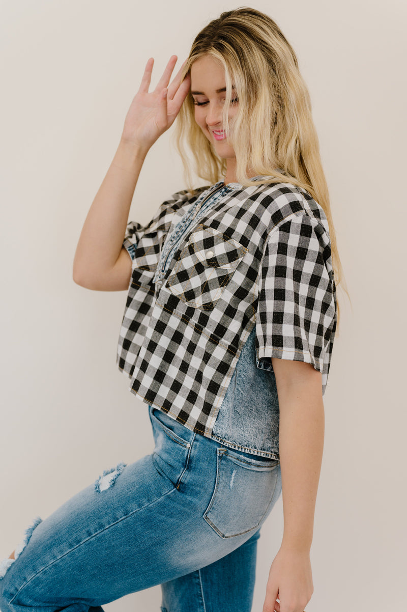 Everything Good Plaid Top