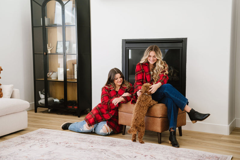 Cozy Wishes Plaid Sherpa Jacket