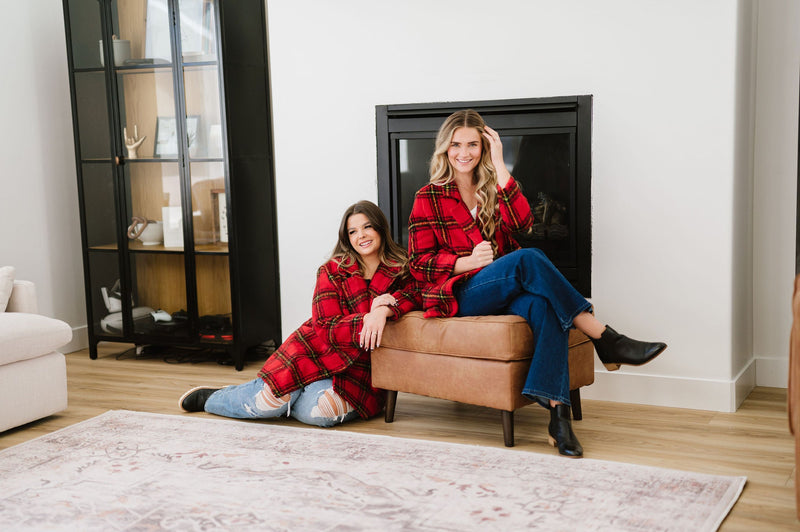 Cozy Wishes Plaid Sherpa Jacket