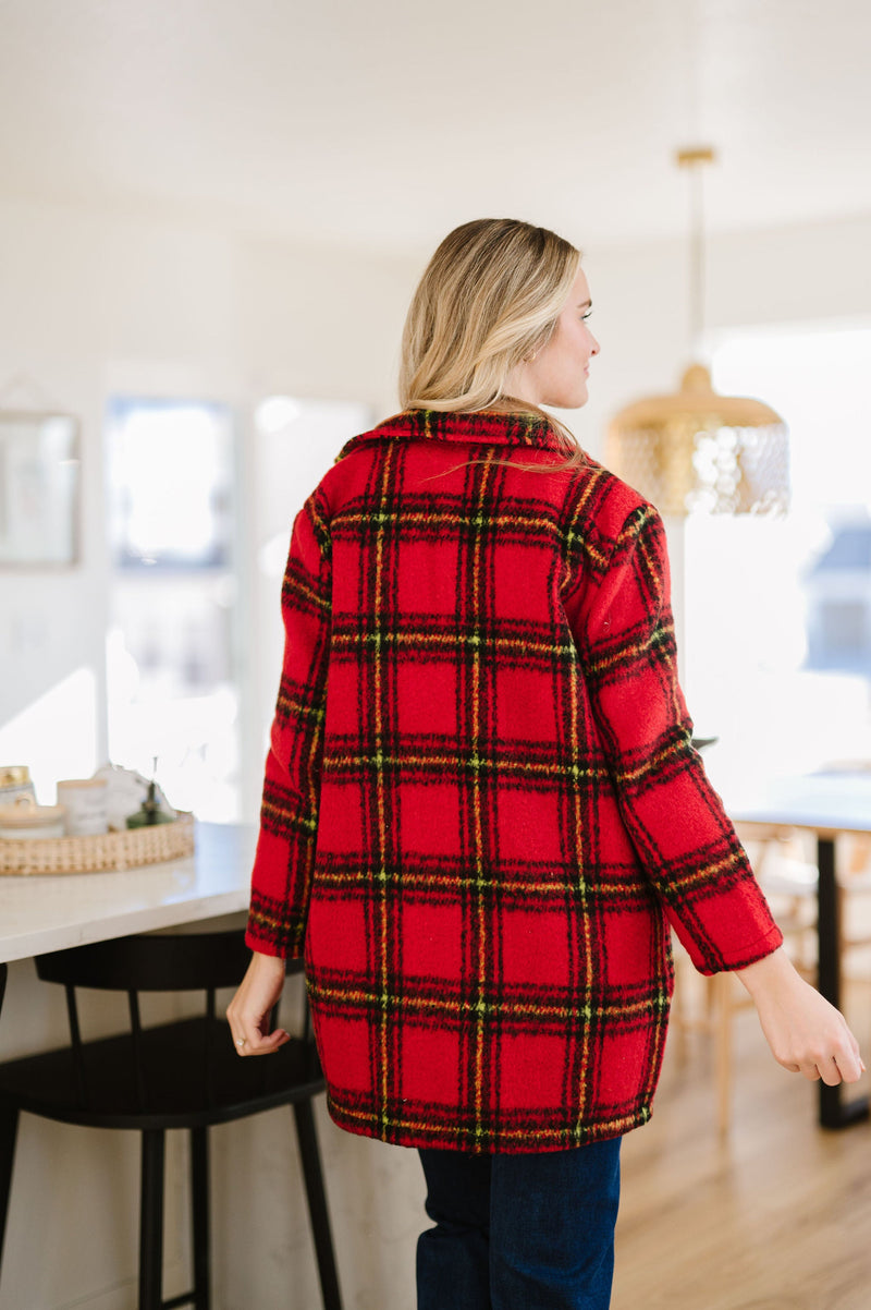 Cozy Wishes Plaid Sherpa Jacket