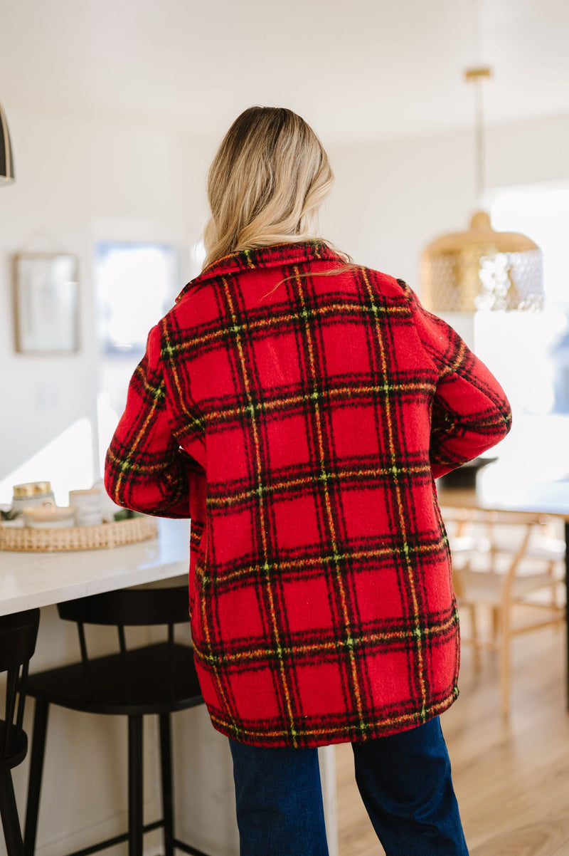 Cozy Wishes Plaid Sherpa Jacket