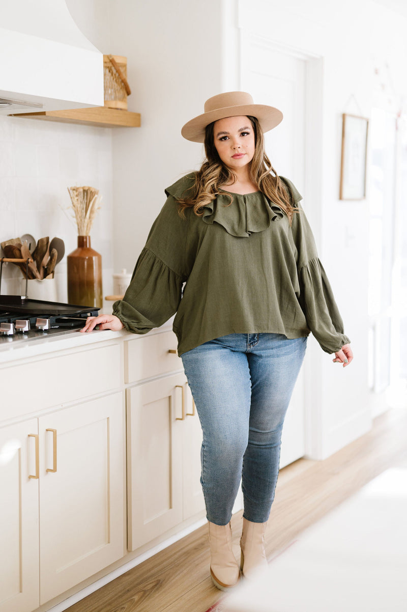 Don't Hesitate Ruffled Top