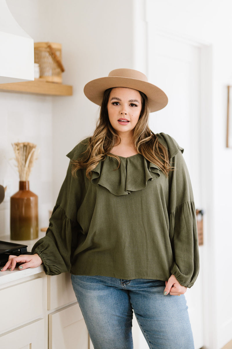 Don't Hesitate Ruffled Top