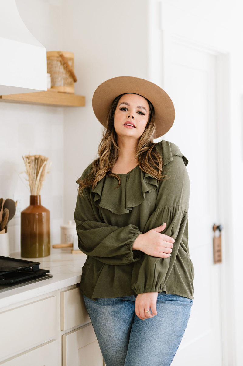 Don't Hesitate Ruffled Top