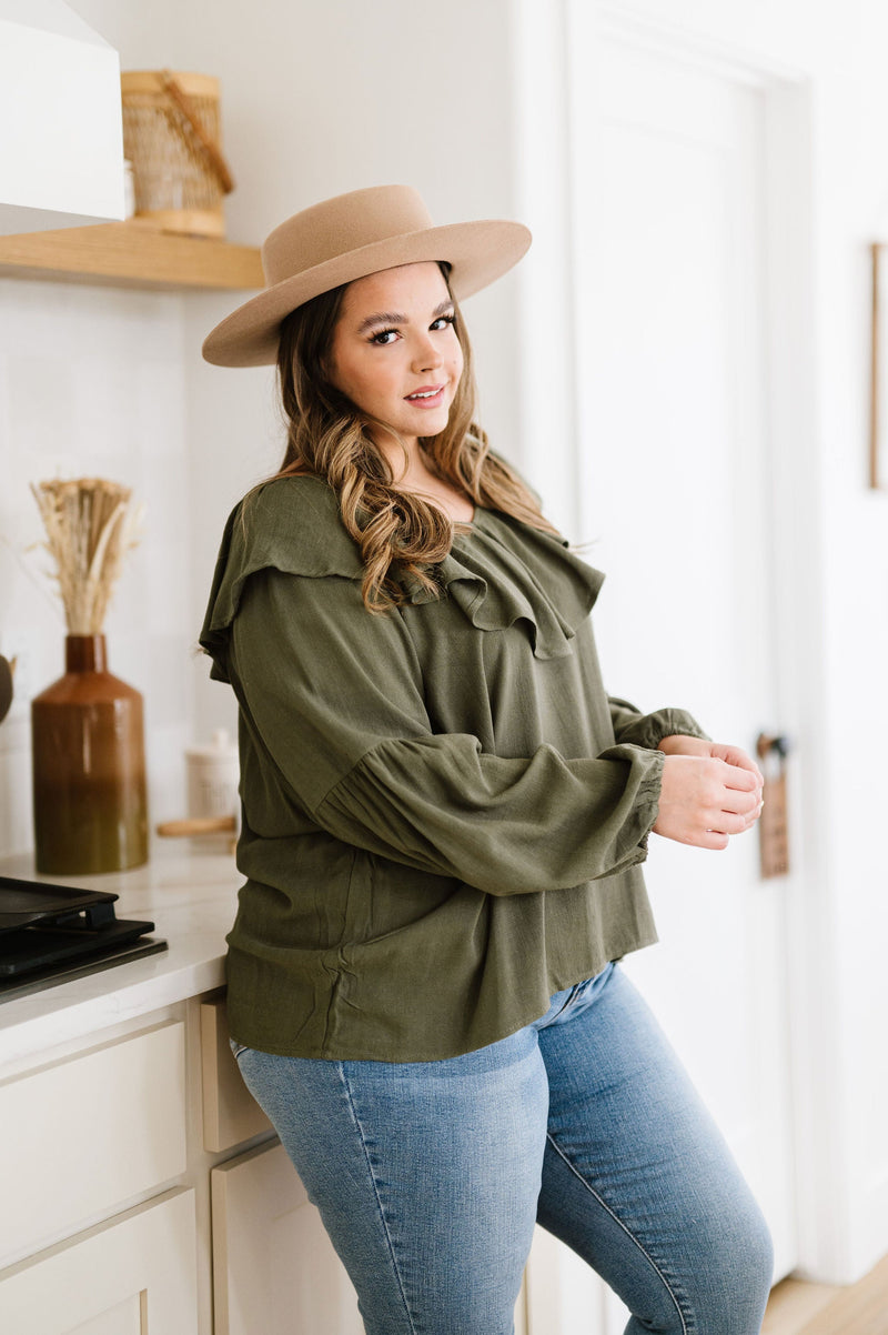 Don't Hesitate Ruffled Top