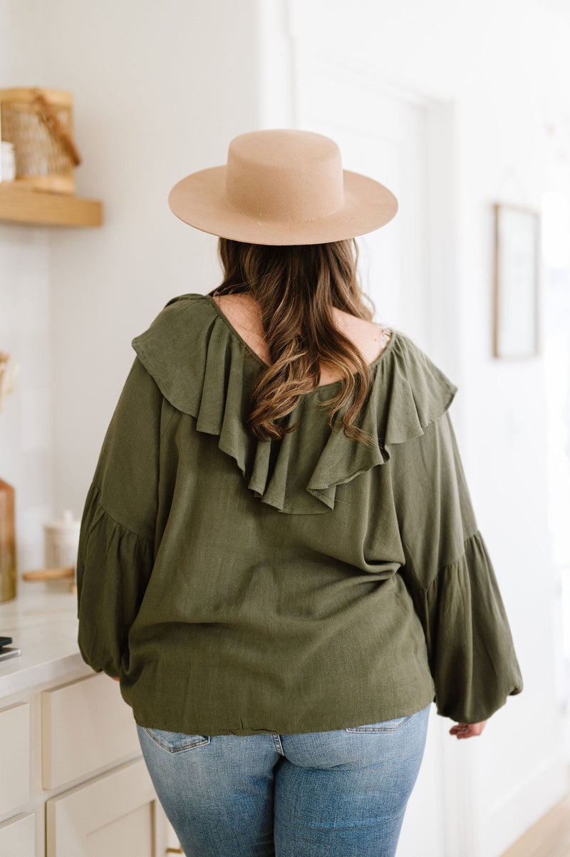 Don't Hesitate Ruffled Top