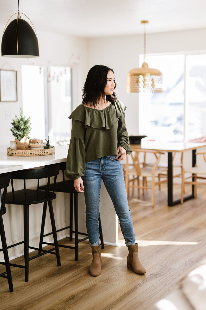 Don't Hesitate Ruffled Top