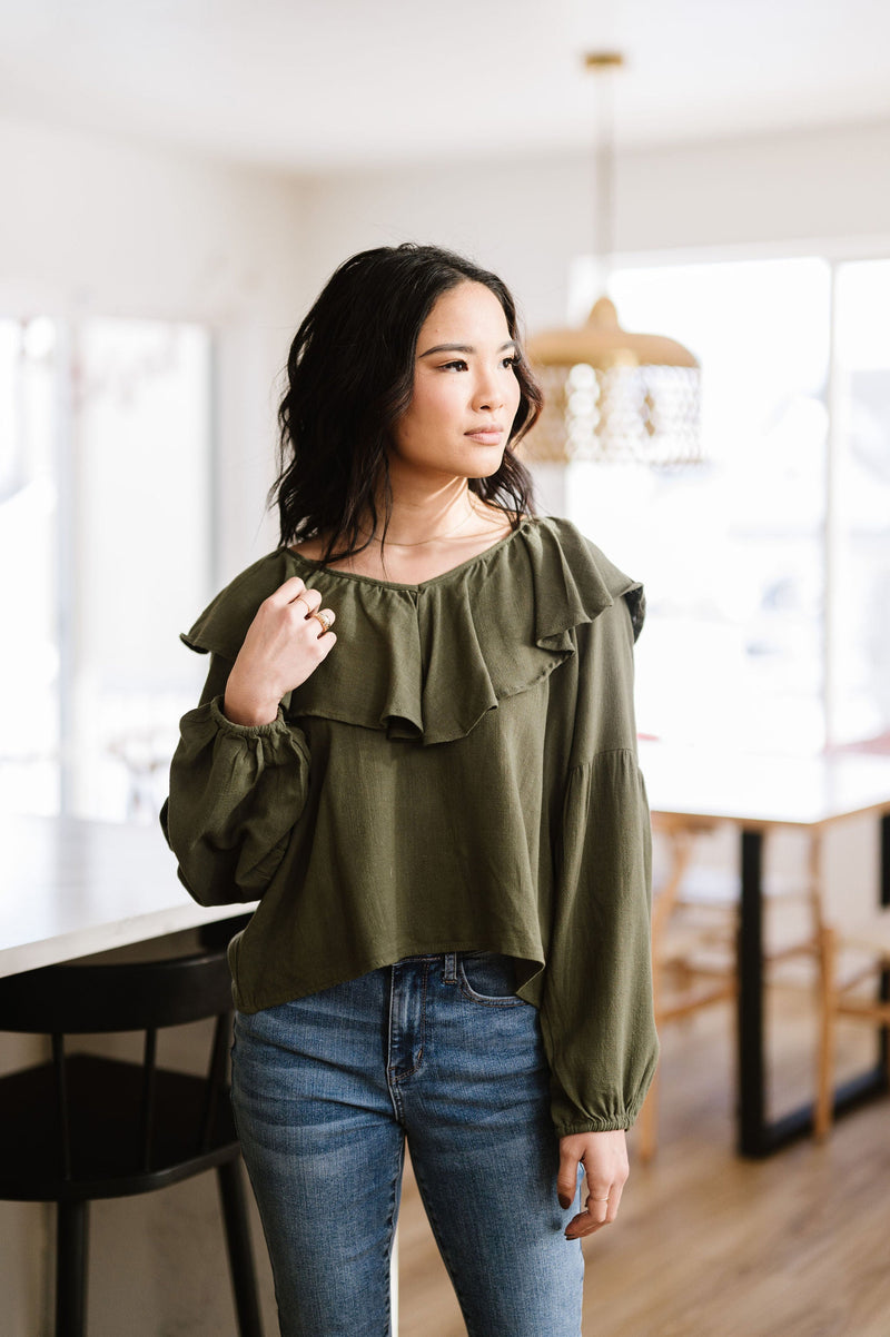Don't Hesitate Ruffled Top
