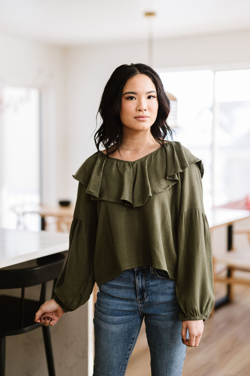 Don't Hesitate Ruffled Top