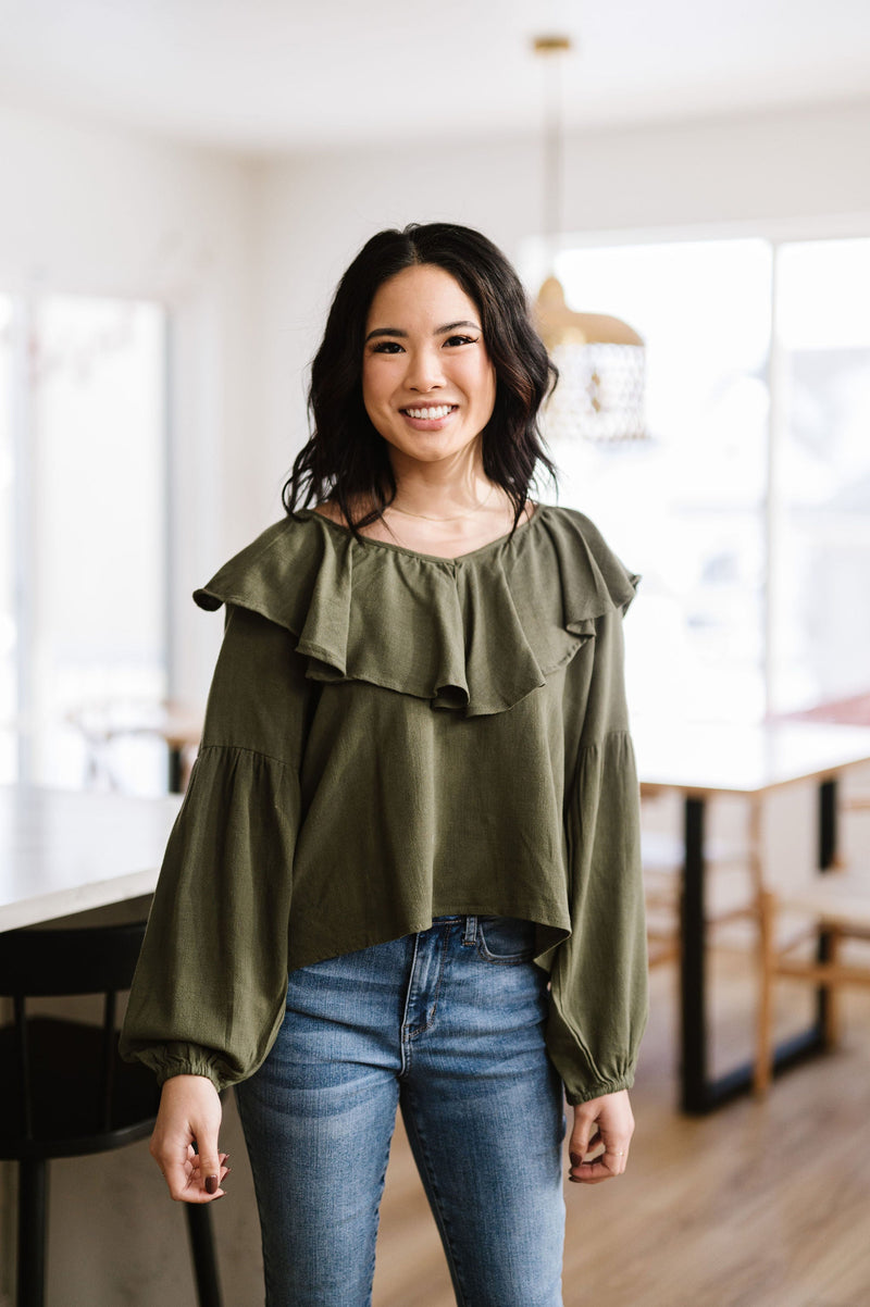 Don't Hesitate Ruffled Top