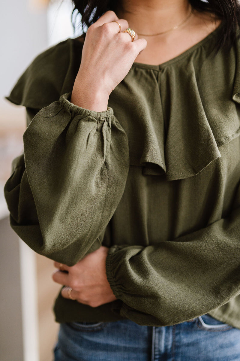 Don't Hesitate Ruffled Top