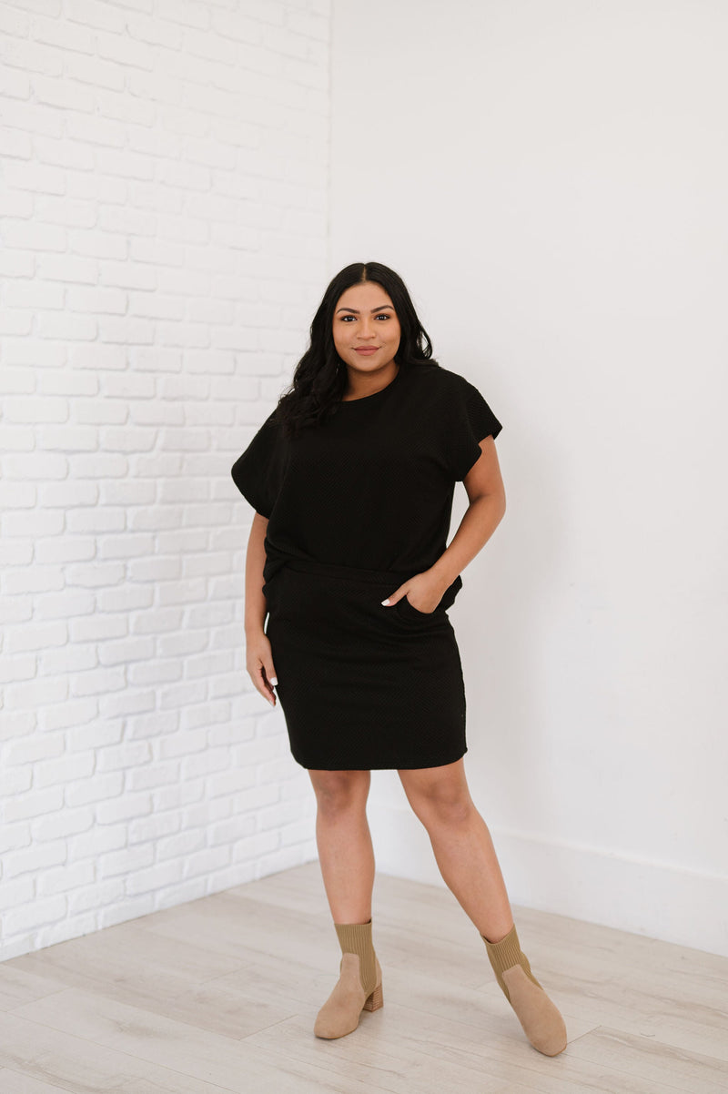 You're So Classic Textured Skirt