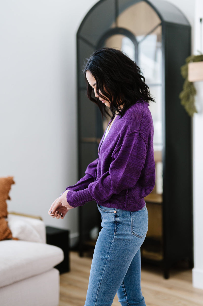 All Figured Out Button Front Cardigan