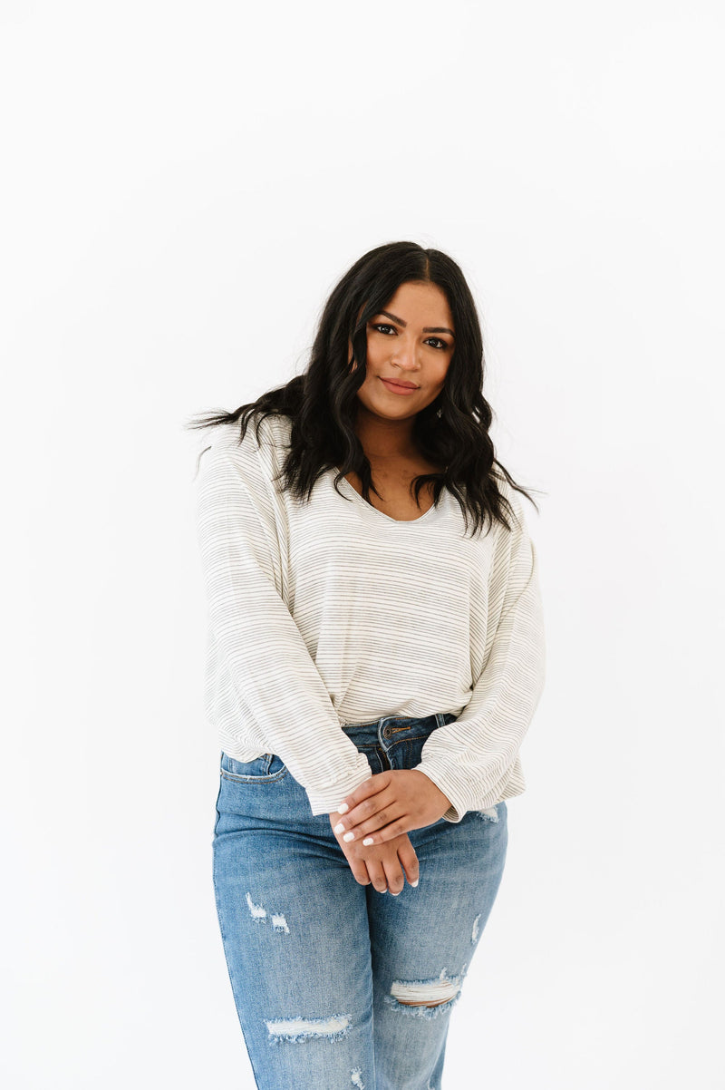 DOORBUSTER- This Is The Move Striped Top