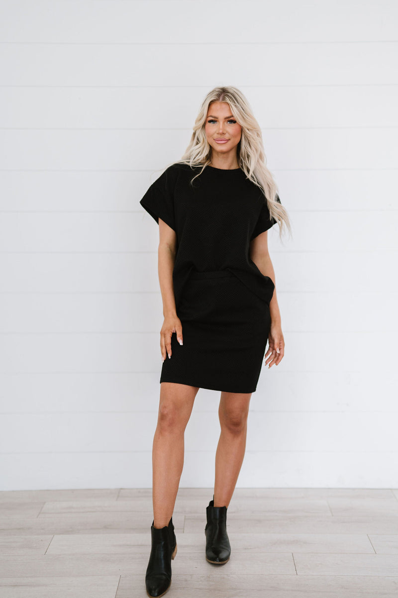 You're So Classic Textured Skirt