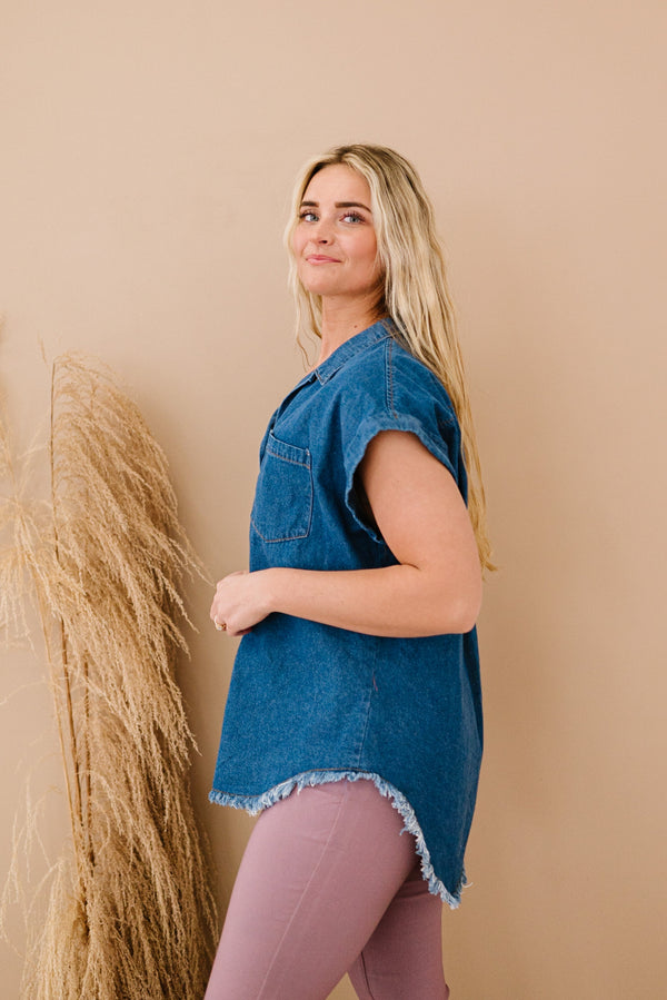 Small Town Girl Denim Top