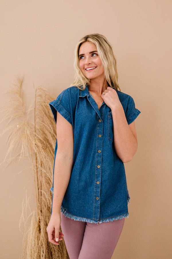 Small Town Girl Denim Top