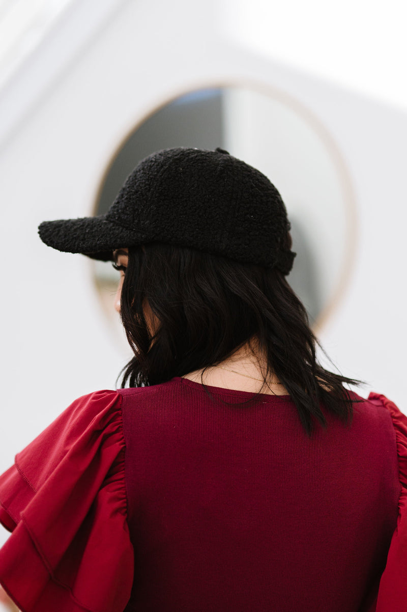 Out And About Boucle Cap - Black