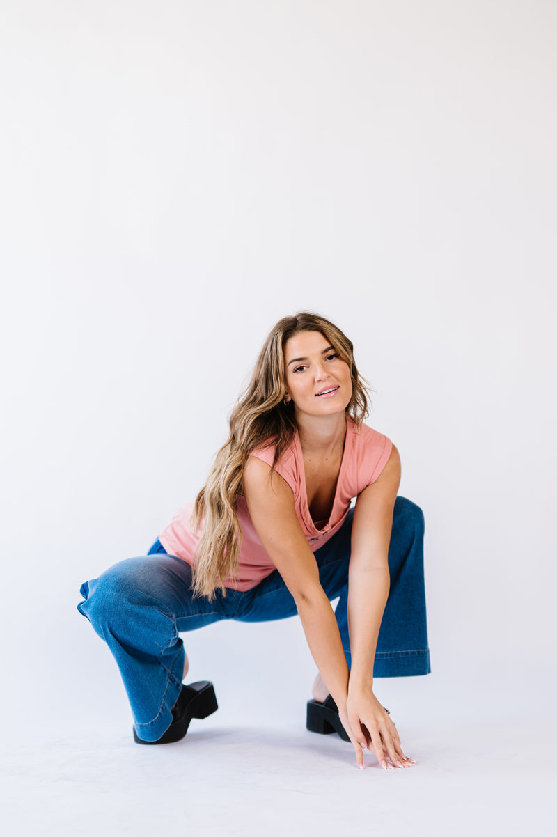 Feeling Bold Shadow Panel Wide Leg Jeans