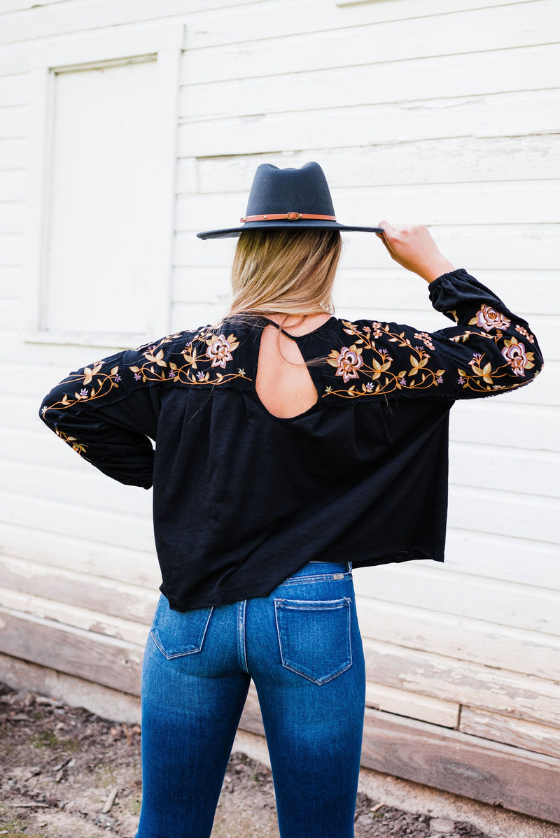 Carefree Feeling Embroidered Blouse