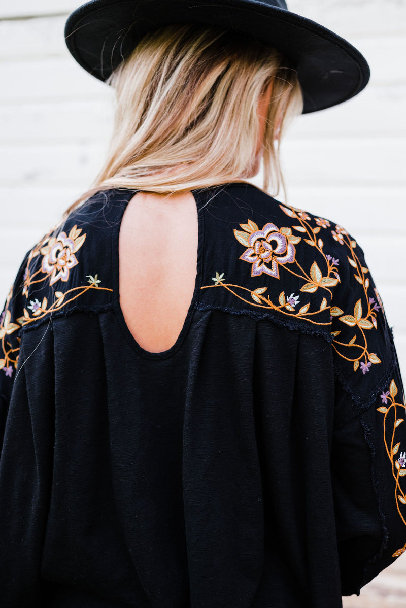 Carefree Feeling Embroidered Blouse