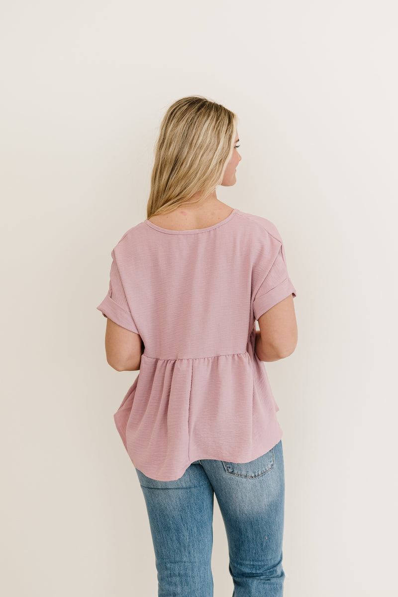 Wish You Would Babydoll Top- Mauve