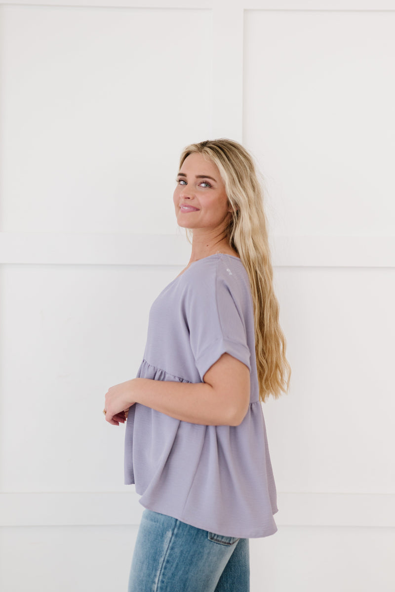 Wish You Would Babydoll Top- Lavender