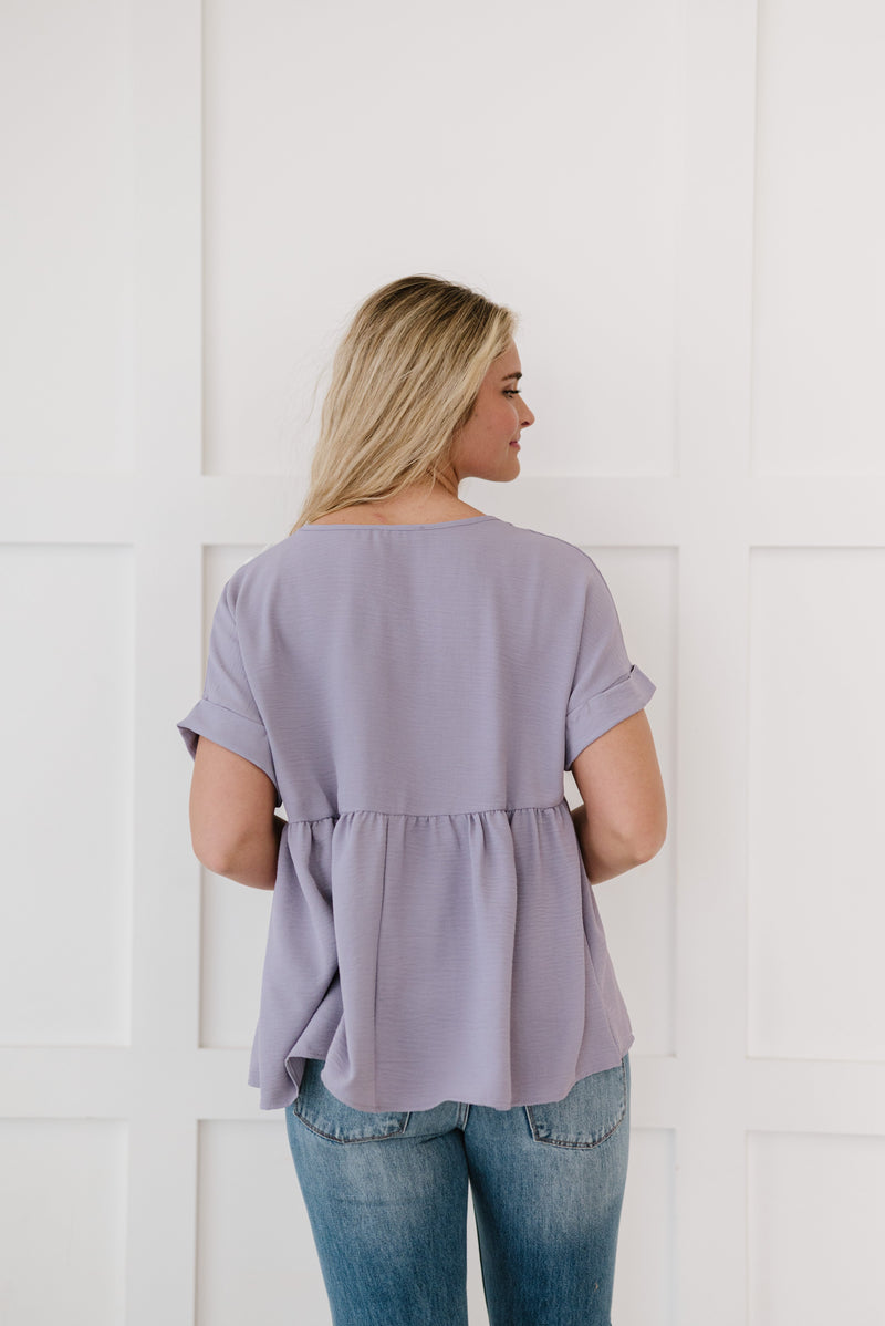 Wish You Would Babydoll Top- Lavender