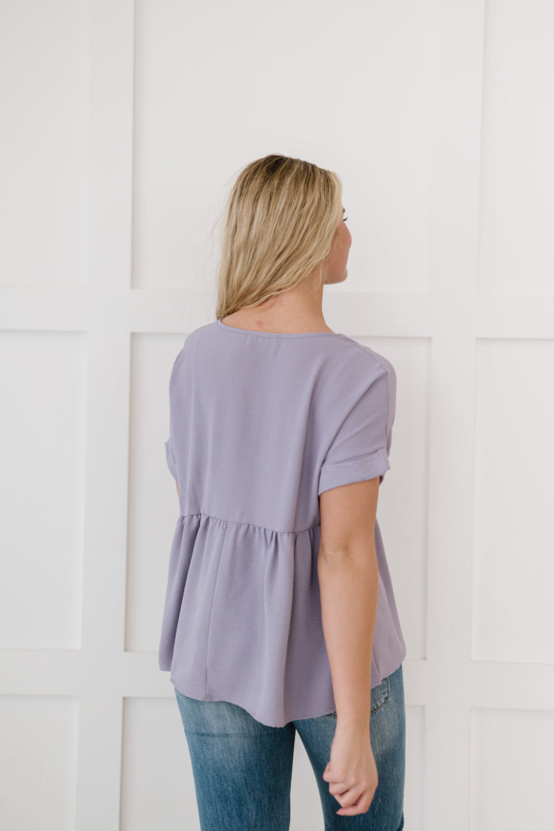 Wish You Would Babydoll Top- Lavender