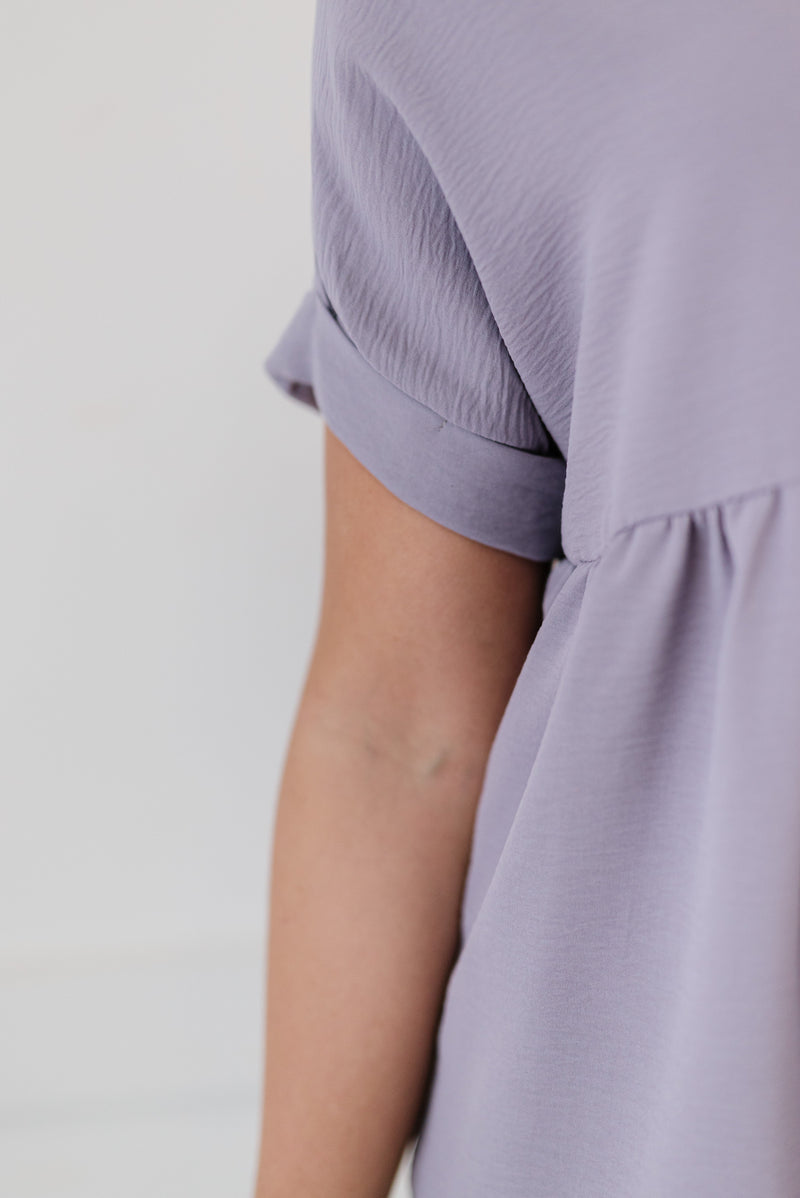 Wish You Would Babydoll Top- Lavender