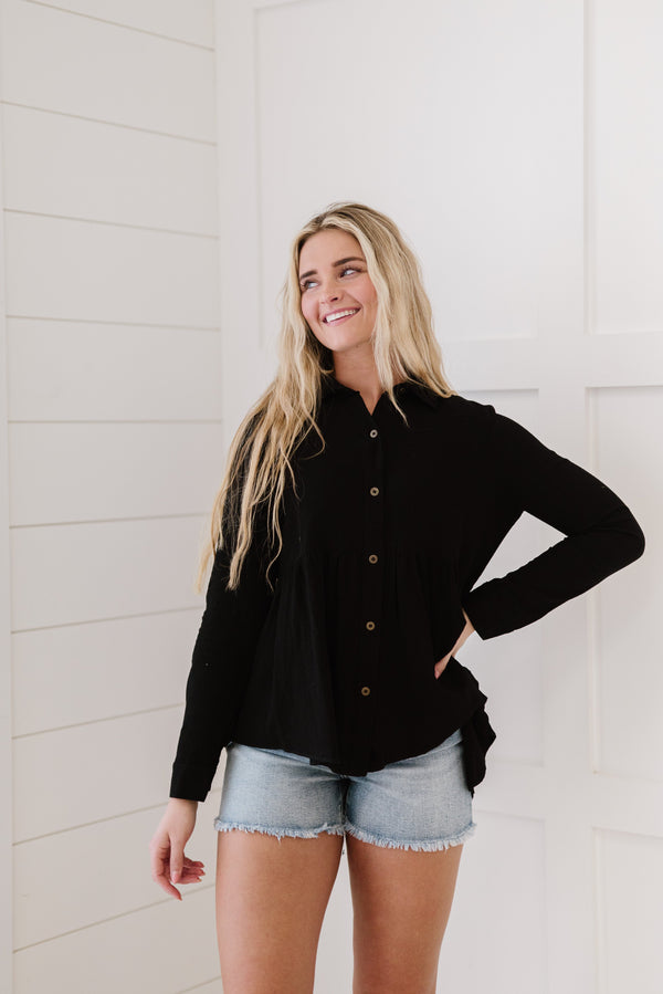 Great Days Ahead Button Down Top