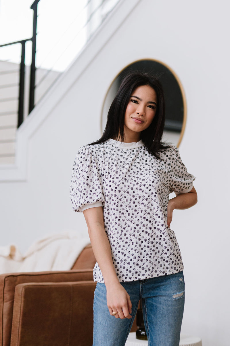 Daisy Dreams Ribbed Knit Top