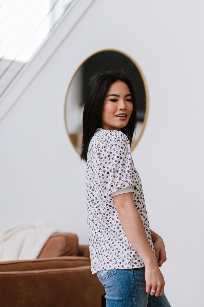 Daisy Dreams Ribbed Knit Top