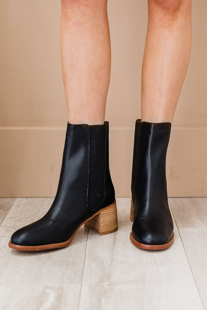 Cora Low Ankle Bootie - Black