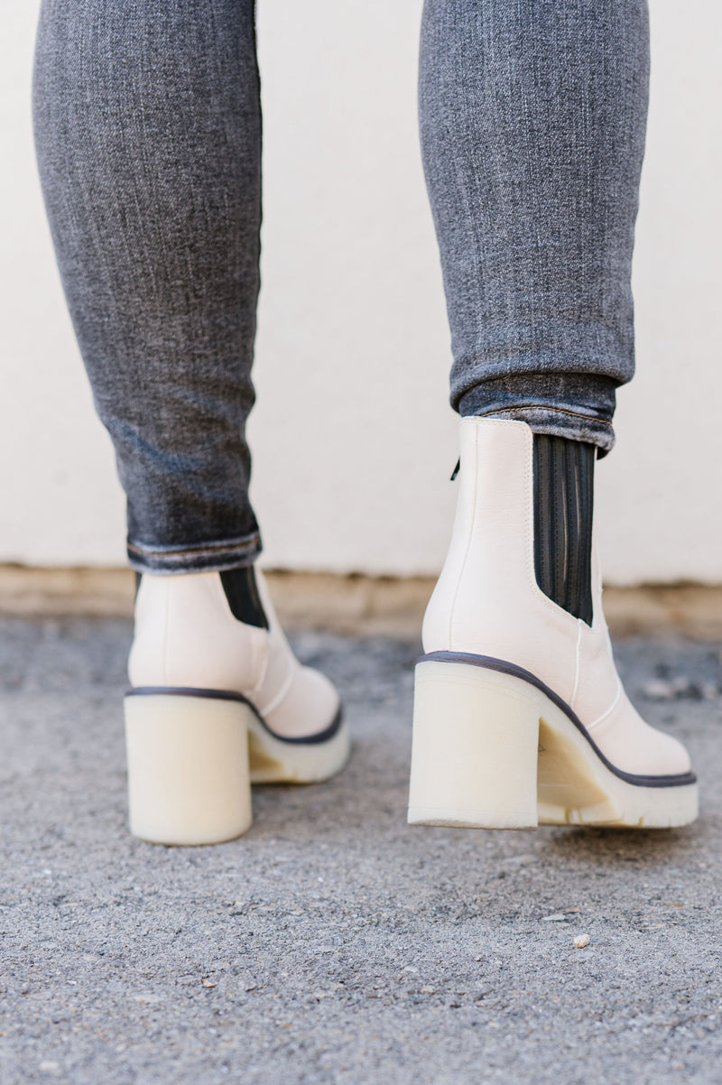 Anastasia Paneled Boot Beige/Black