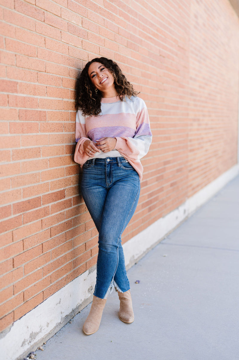 Let Me Love You Color Block Sweater