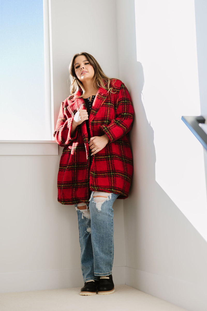 Cozy Wishes Plaid Sherpa Jacket