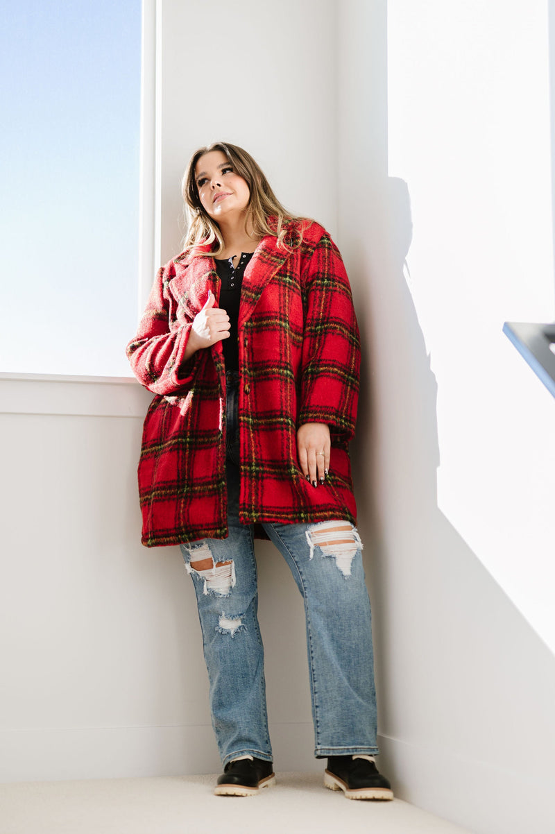 Cozy Wishes Plaid Sherpa Jacket