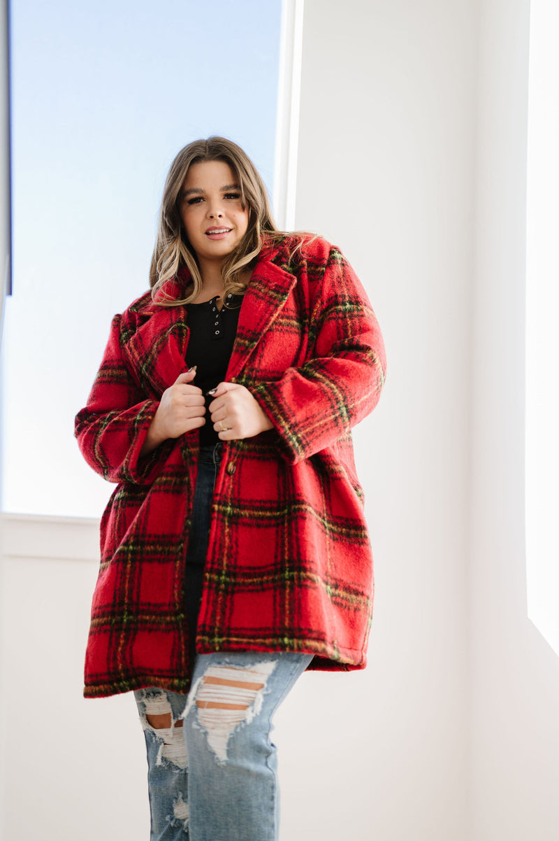 Cozy Wishes Plaid Sherpa Jacket