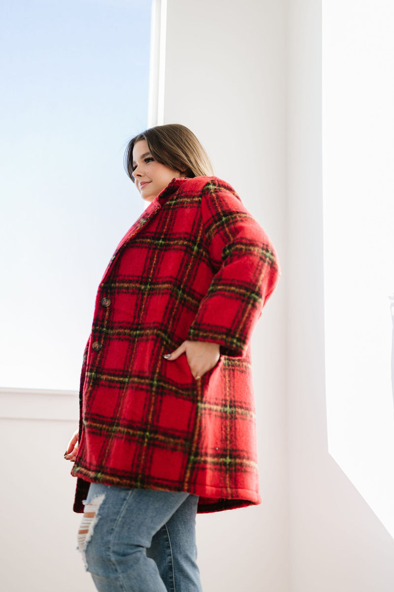 Cozy Wishes Plaid Sherpa Jacket