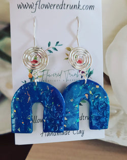 Ocean Blue Clay Earrings
