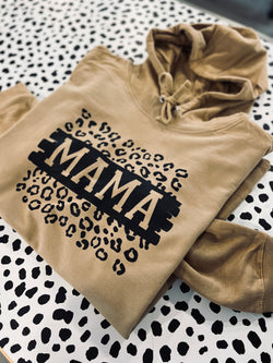 Camel Leopard Mama Hoodie