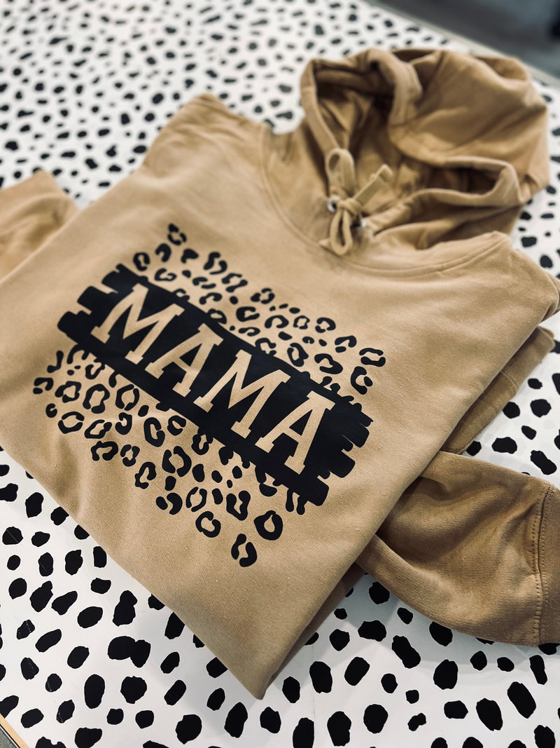 Camel Leopard Mama Hoodie