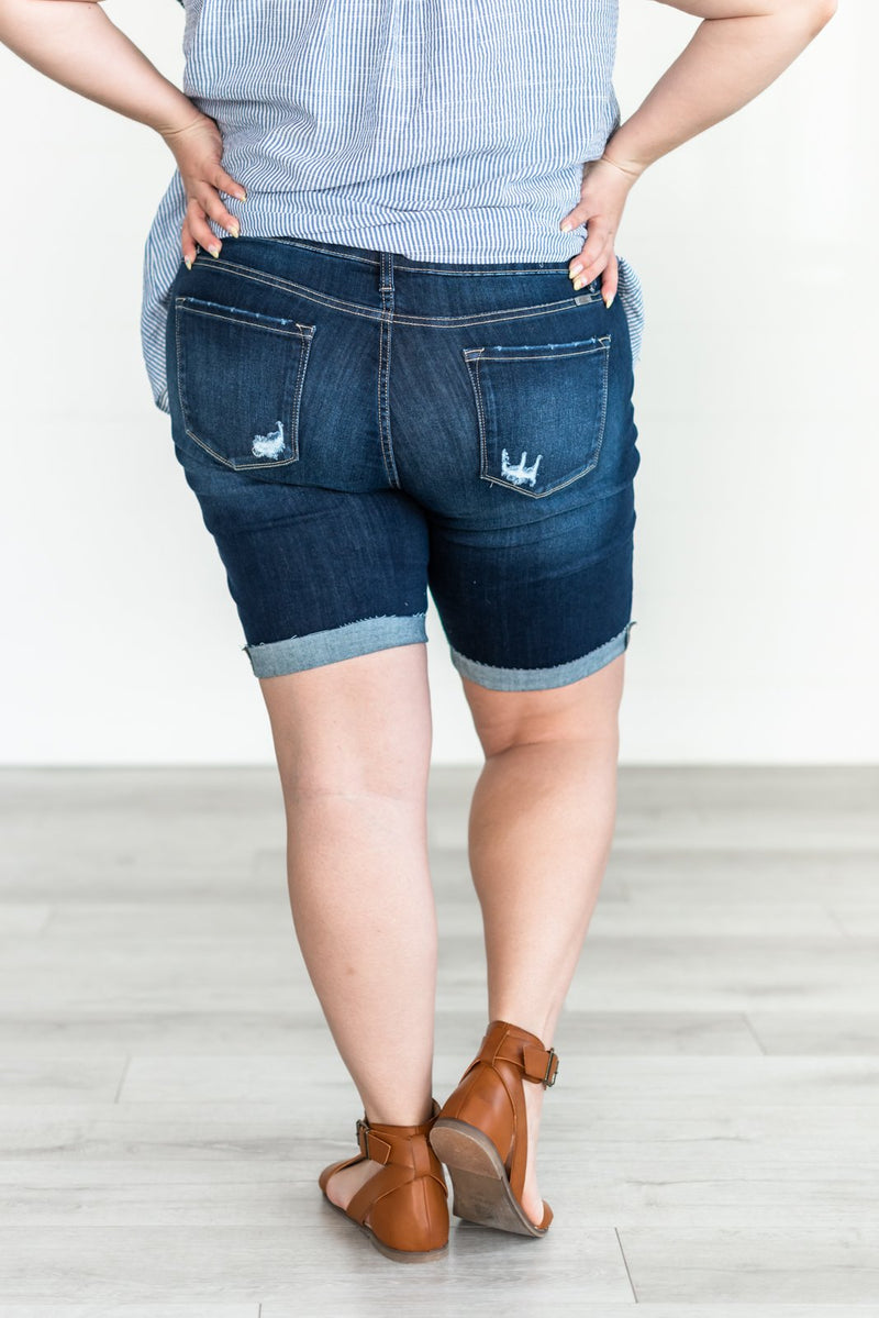 Summer Days Cuffed Denim Shorts