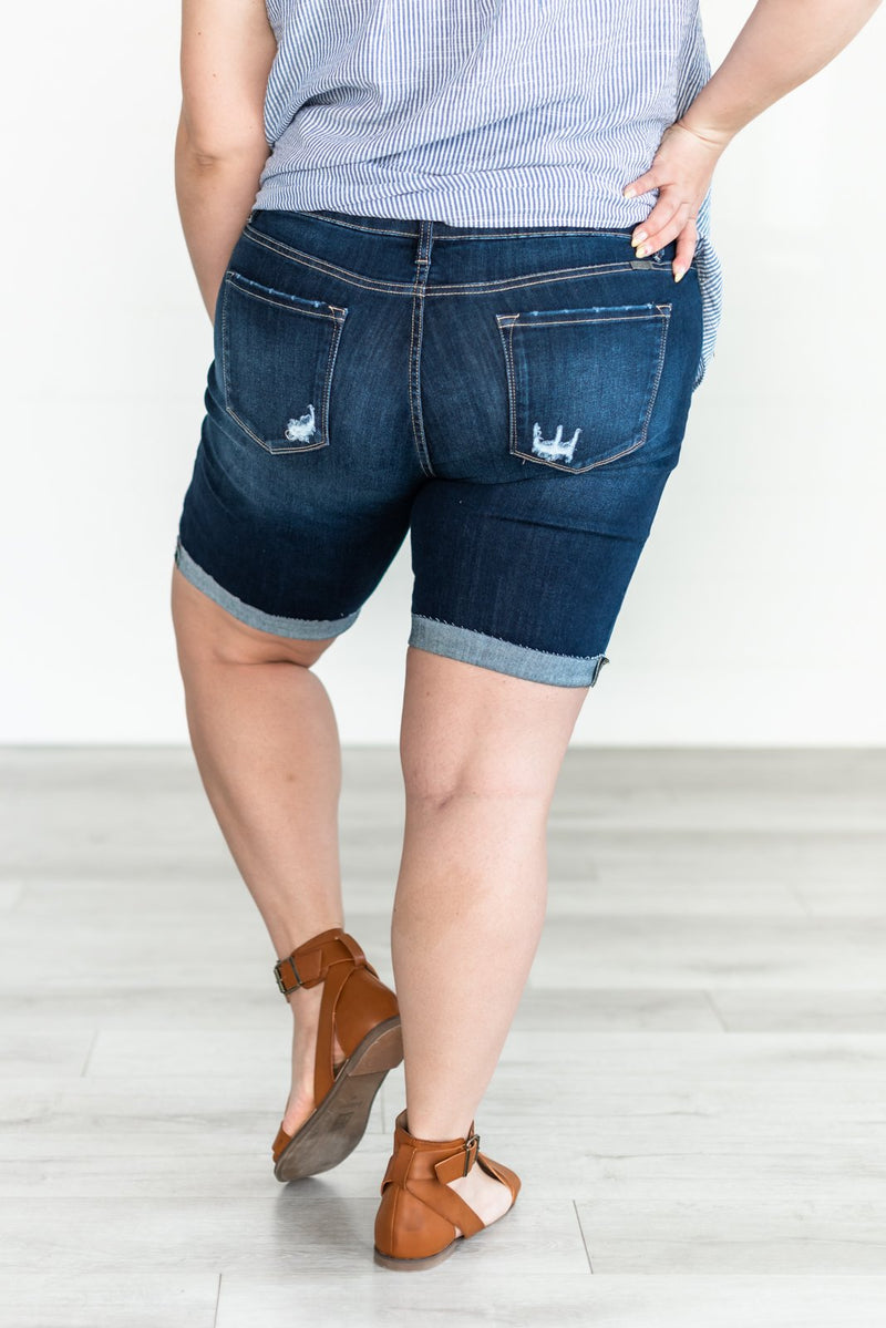 Summer Days Cuffed Denim Shorts